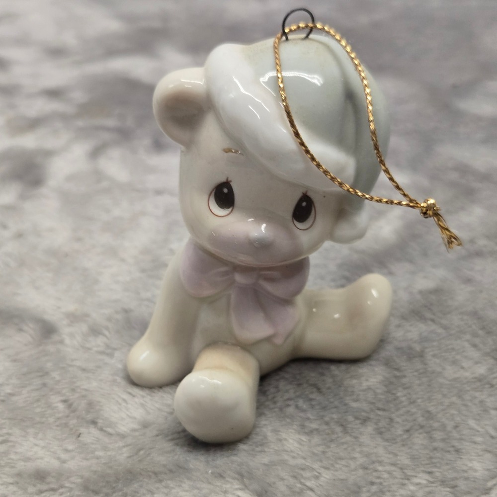 Precious Moments Baby Bear Ornament 1993 Enesco 310700 Porcelain Vintage